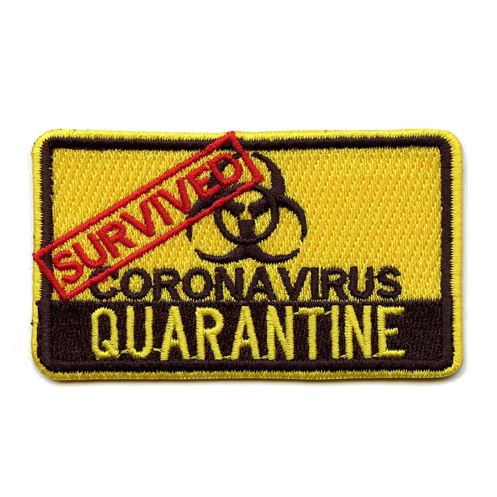 Social Distancing Quarantine Survivor Sign Iron On Embroidered Patch 