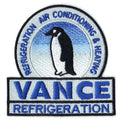 Vance Refrigeration With Penguin Logo Iron On Patch