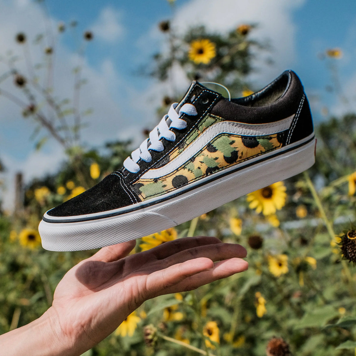 CUSTOM MADE Vans size 9.5 Embroidery Inspired Black Vans Sk8 Hi Top Shoes - Custom  main image 2