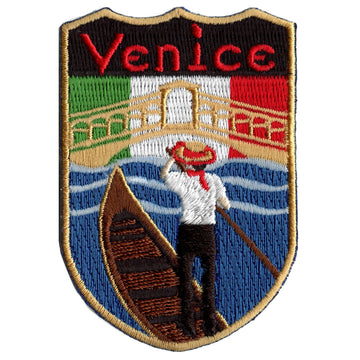 Venice Italy Shield Embroidered Iron On Patch 
