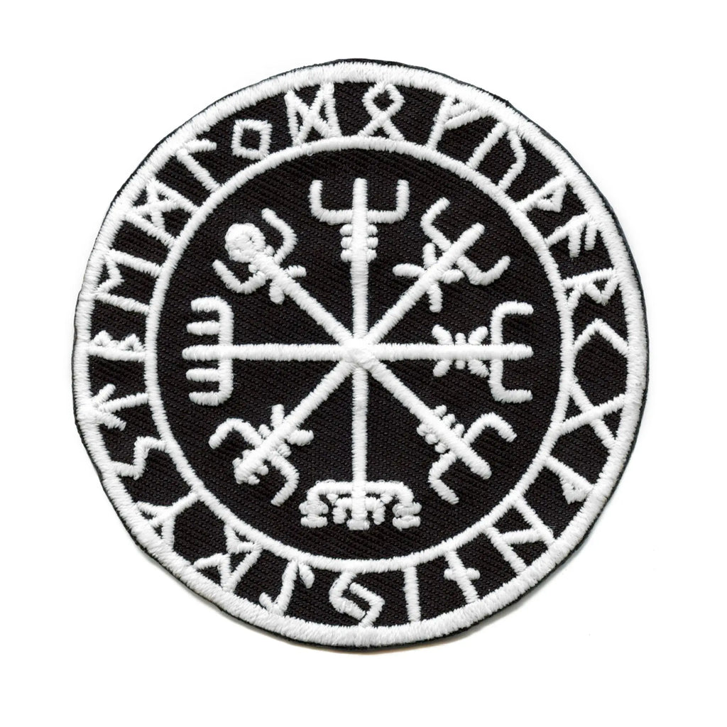 Viking Compass Glow In The Dark Iron On Patch