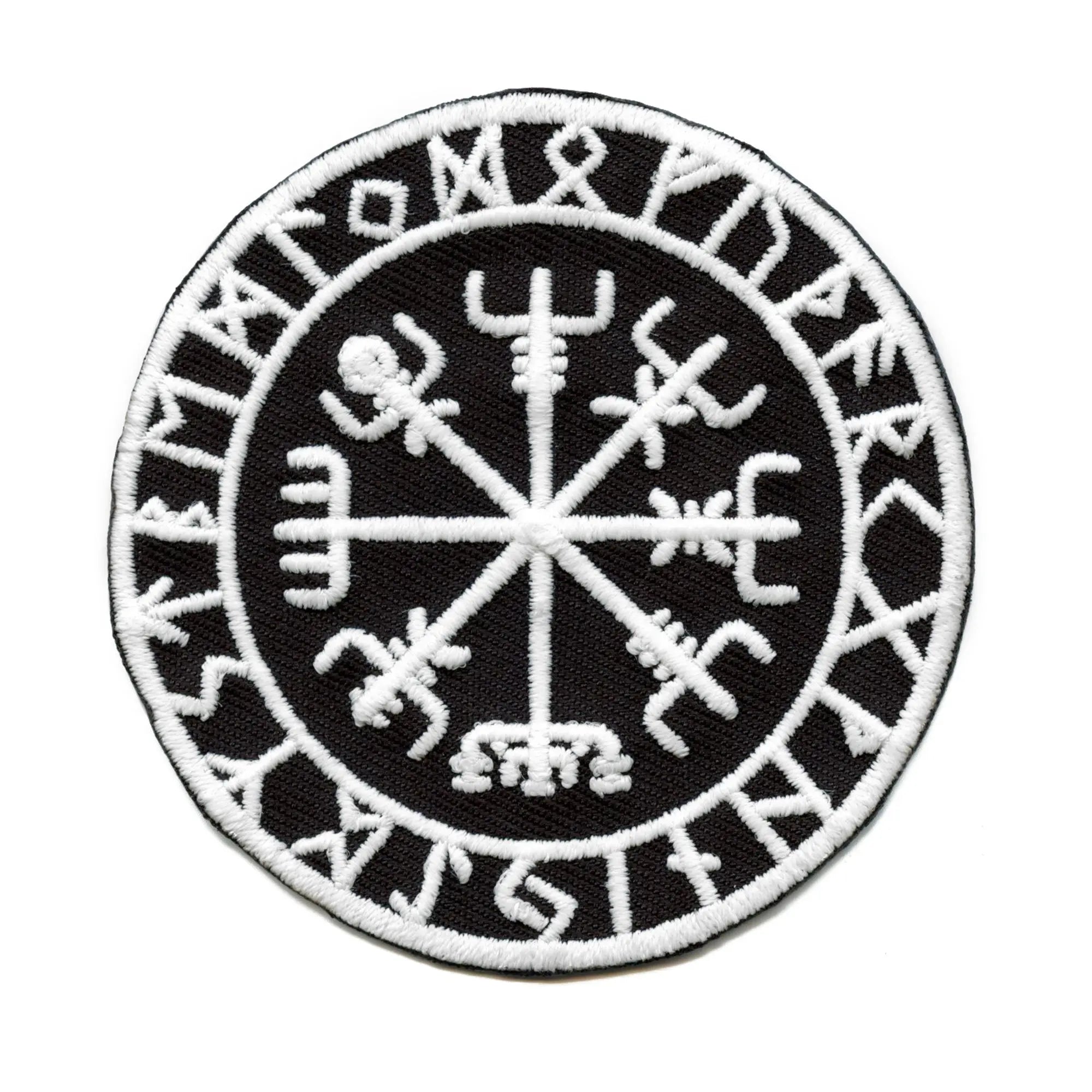 Viking Compass Glow In The Dark Iron On Patch