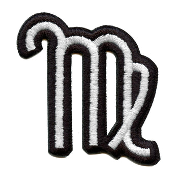 Virgo Astrological Zodiac Symbol Patch Horoscope Virgin Sign Embroidered Iron On 