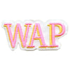 Pink And Yellow WAP Embroidered Iron On Patch 