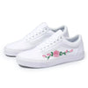 Vans White Old Skool Pink Rose Custom Handmade Shoes By Patch Collection 