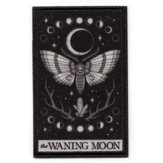 Waning Moon Tarot Card Patch Embroidered Iron On 