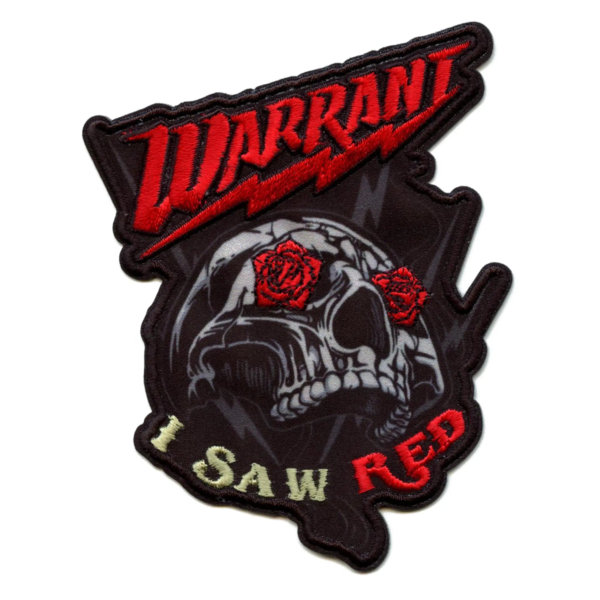 Red Rkc Logo Patch Warrant I Saw Red Patch Skull California Rock Embroidered Iron On ...