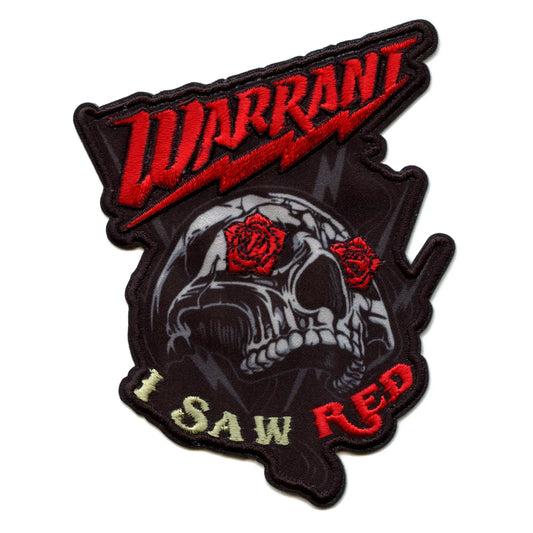 Warrant I Saw Red Patch Skull California Rock Embroidered Iron On