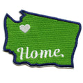 Washington Home State Patch Football Parody Embroidered Iron On - Navy/Green