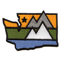 Washington Mountain State Embroidered Iron On Patch