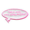 We're Going Shopping Patch Word Bubble Embroidered Iron On