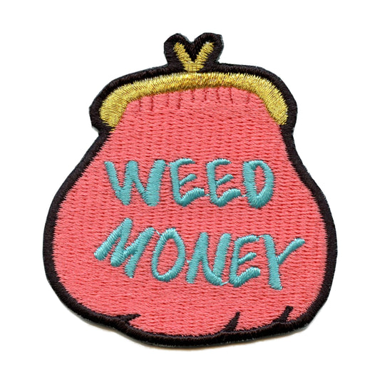 Weed Money Coin Purse Patch Girly Stash Embroidered Iron On 