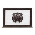 West Virginia Patch State Flag Grayscale Embroidered Iron On