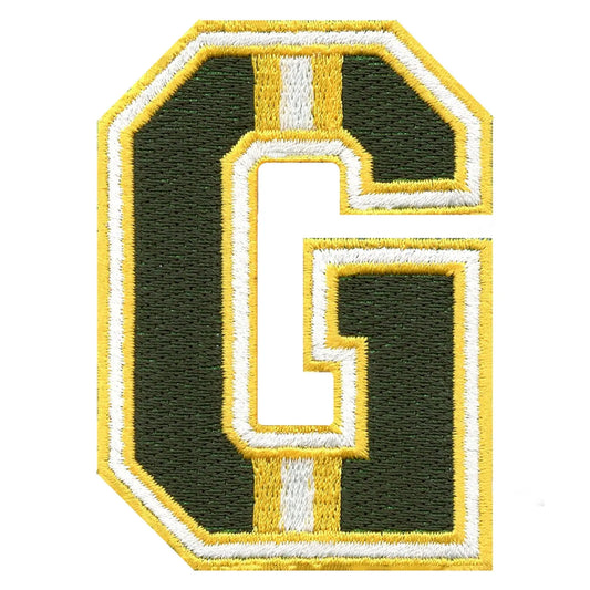 Green Bay Wisconsin Striped G Football Jersey Parody Embroidered Iron on Patch 