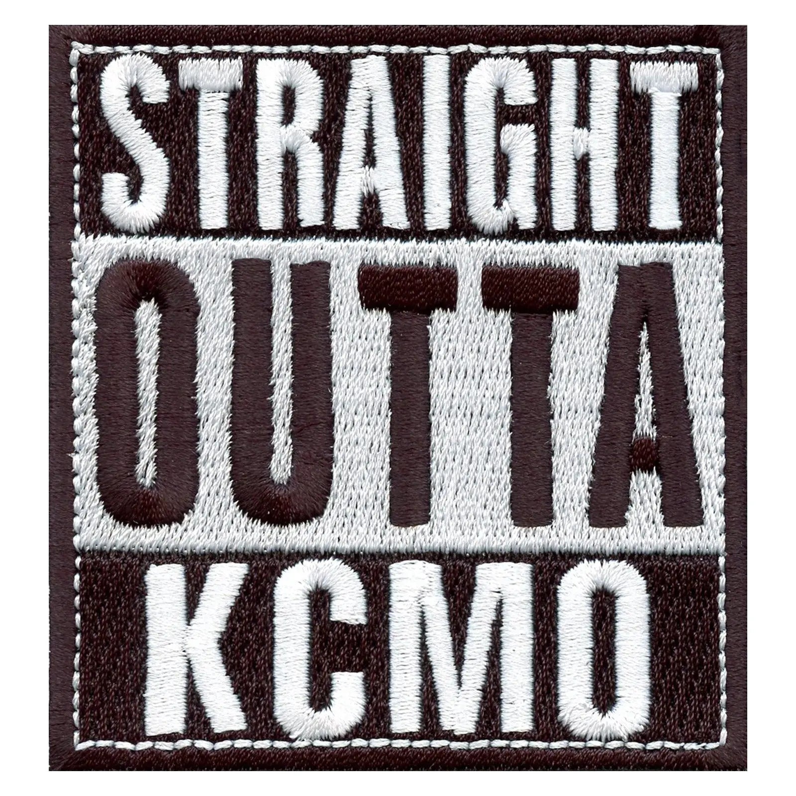 Straight Outta KCMO Embroidered Iron on Patch 