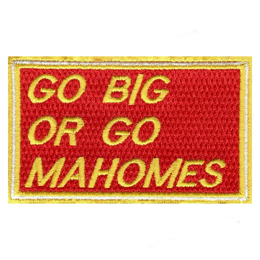 Chiefs Football Embroidered Sew/Iron on Patch 4 inch x 1.95 inch, Size: 4 x 1.95