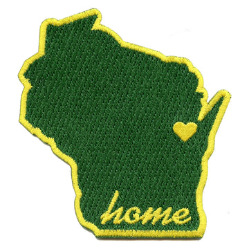 Green Bay Wisconsin Home State Embroidered Iron on Patch 