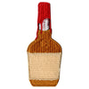 Whiskey Bottle with Red Wax Seal Liquor Bottle Embroidered Iron On Patch 