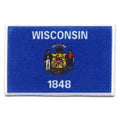 Wisconsin Patch State Flag Embroidered Iron On
