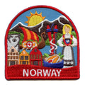 Norway World Showcase Shield Patch Travel Badge Memory Embroidered Iron On