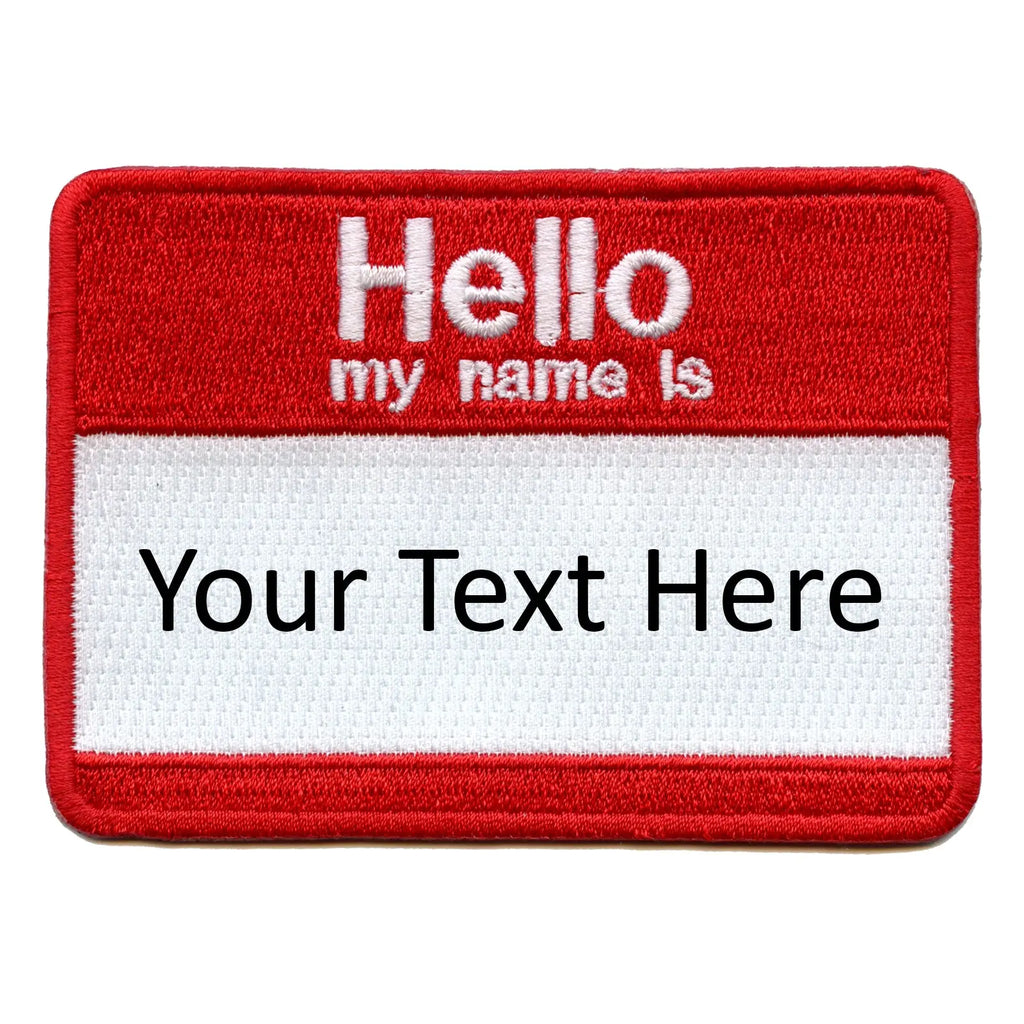 Personalized Customizable Nametag Embroidered Iron On Patch 