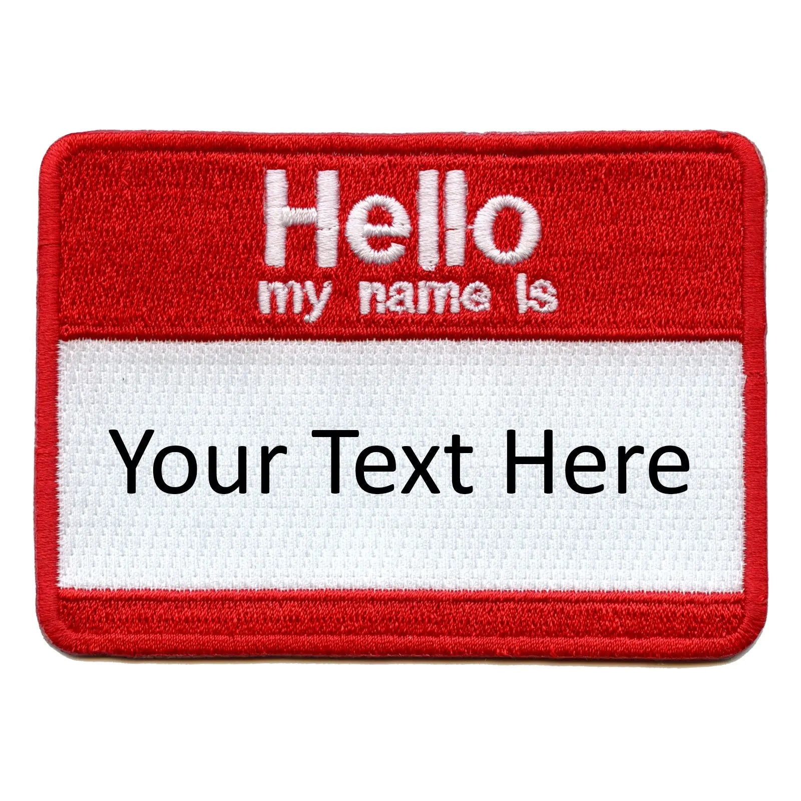Personalized Customizable Nametag Embroidered Iron On Patch 