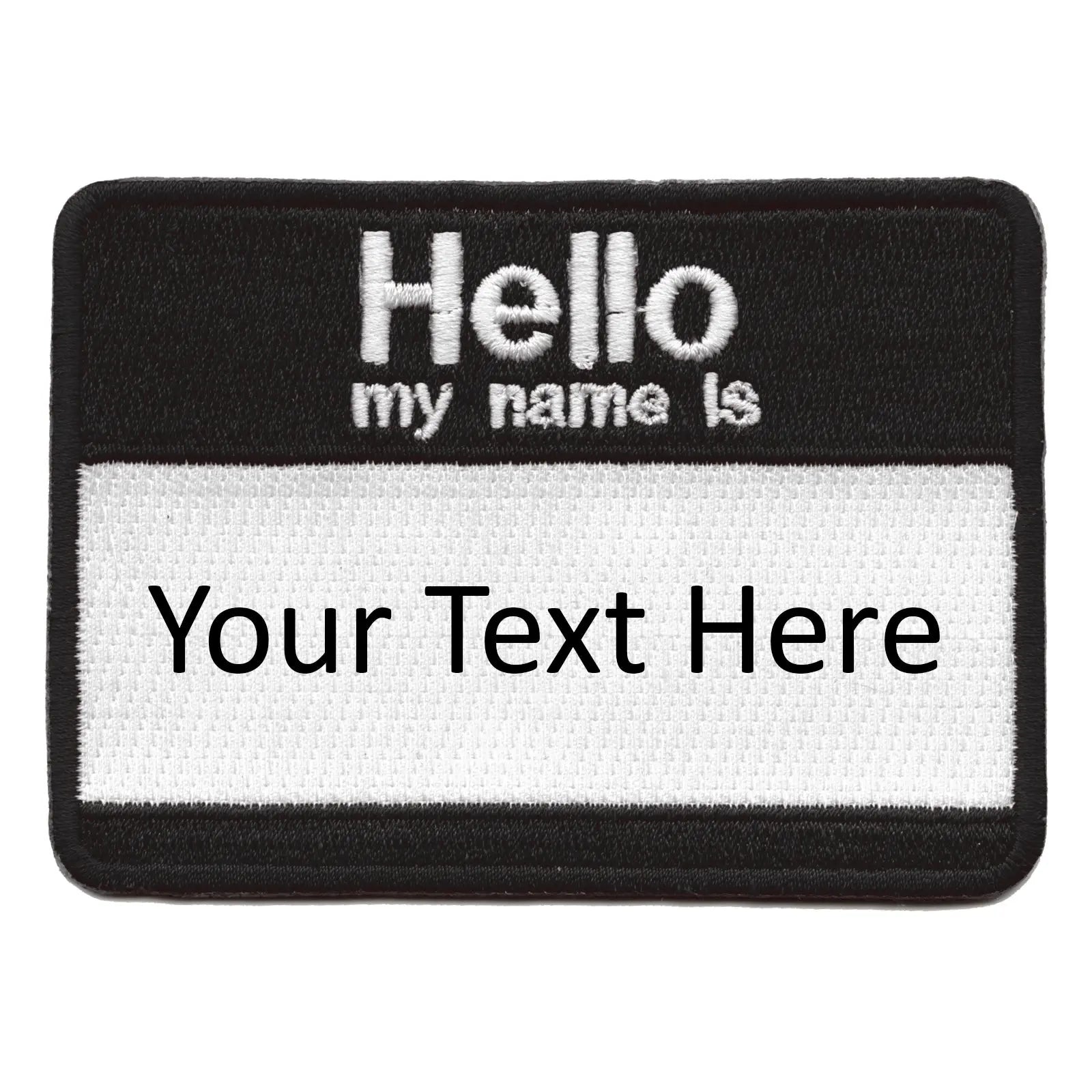 Personalized Customizable Nametag Embroidered Iron On Patch 
