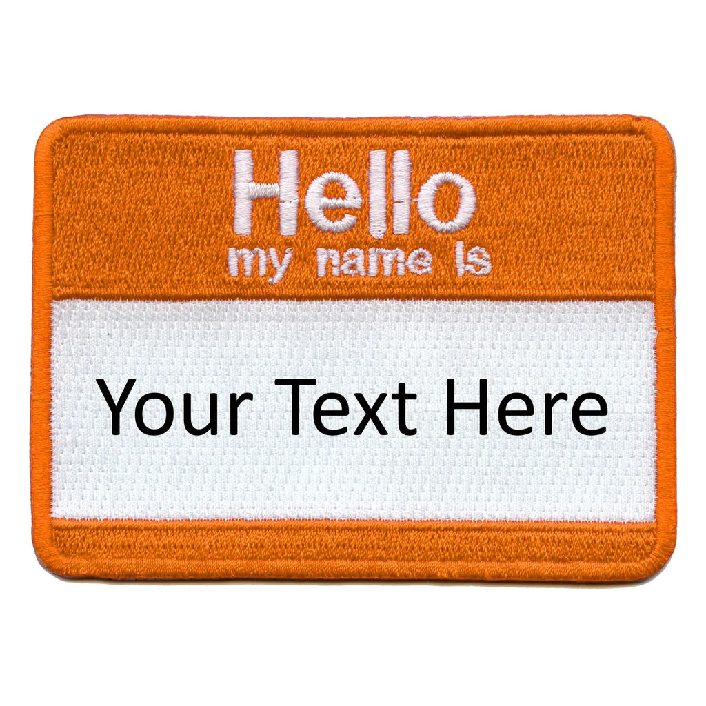 Personalized Customizable Nametag Embroidered Iron On Patch 
