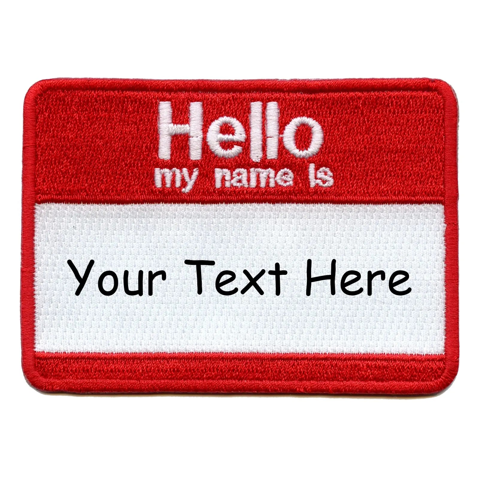 Personalized Customizable Nametag Embroidered Iron On Patch 