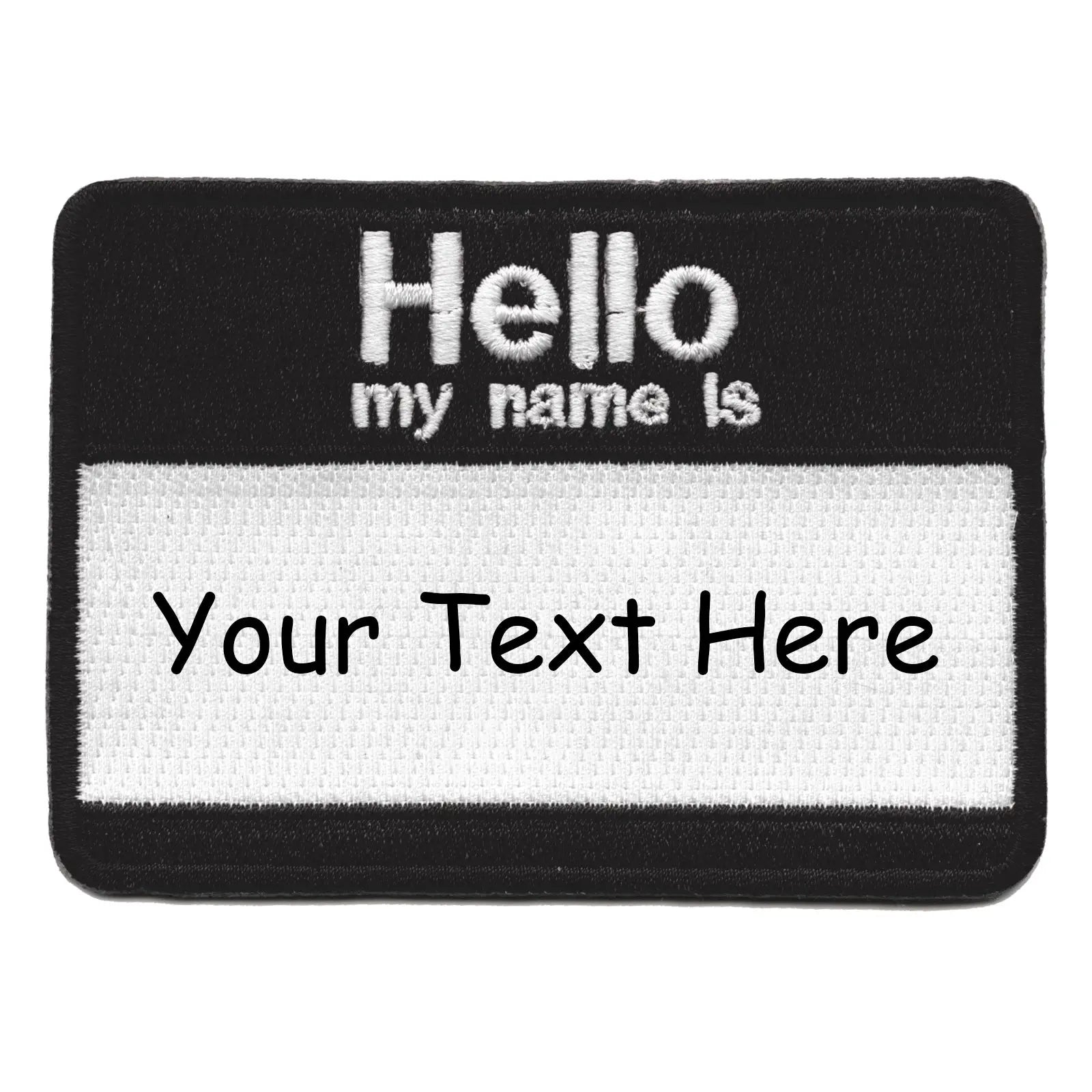 Personalized Customizable Nametag Embroidered Iron On Patch 