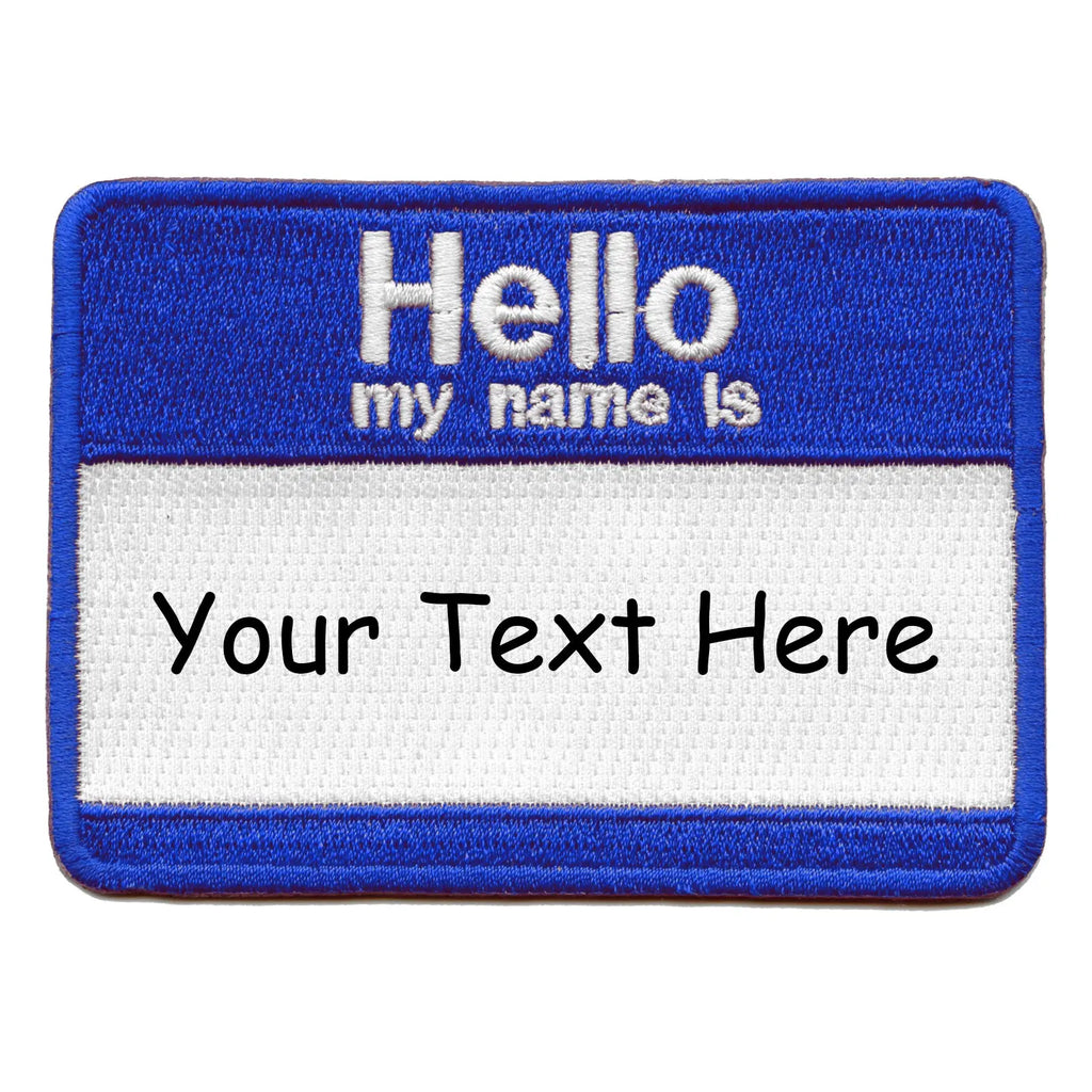 Personalized Customizable Nametag Embroidered Iron On Patch 