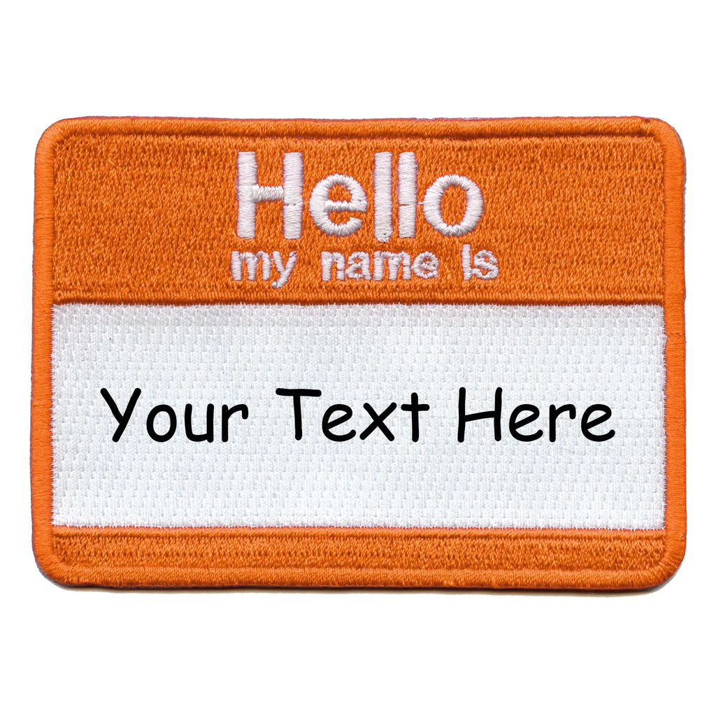 Personalized Customizable Nametag Embroidered Iron On Patch 
