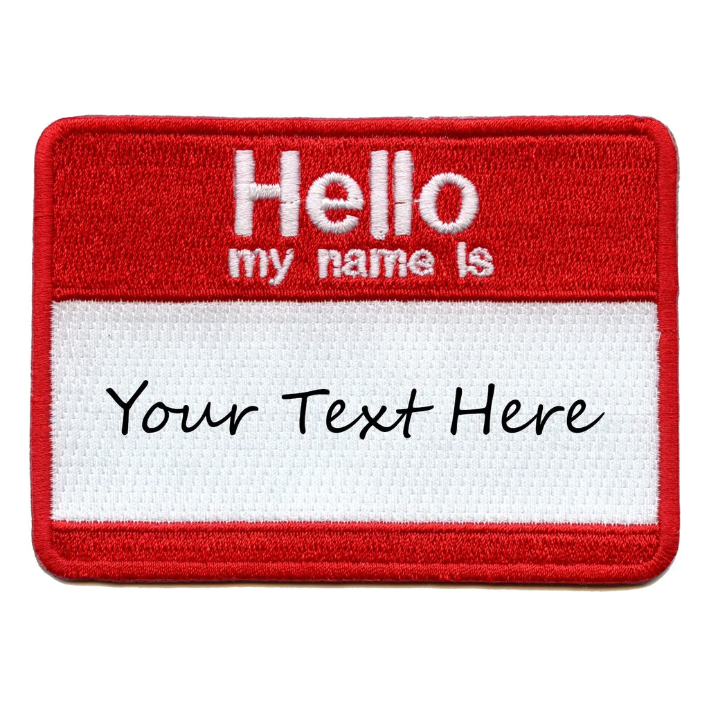 Personalized Customizable Nametag Embroidered Iron On Patch 