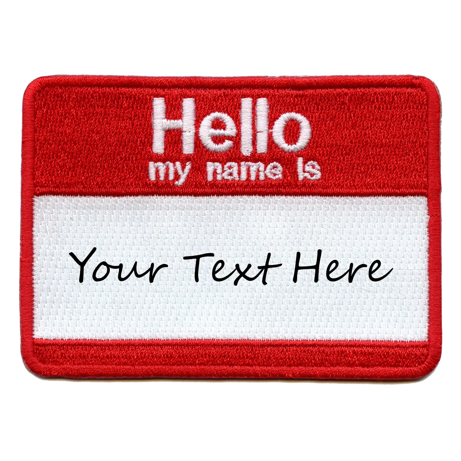 Personalized Customizable Nametag Embroidered Iron On Patch 
