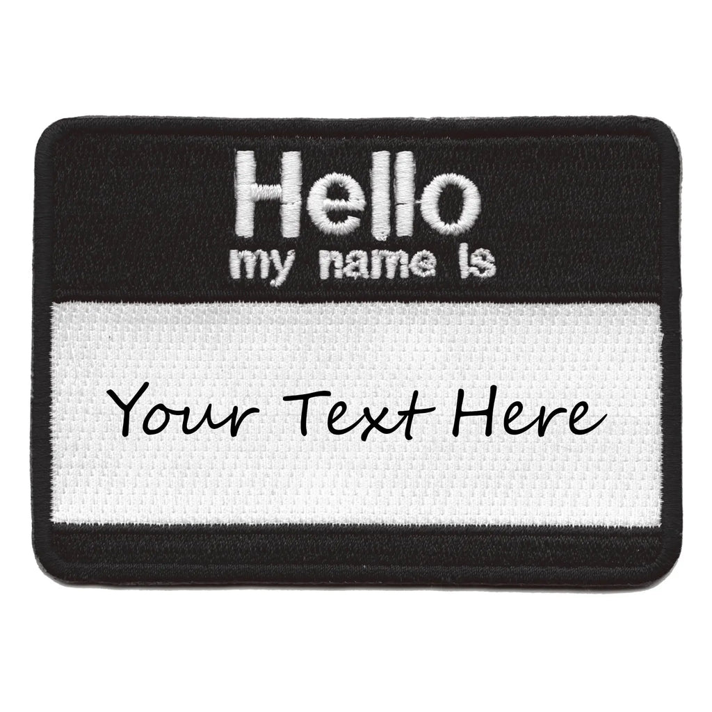 Personalized Customizable Nametag Embroidered Iron On Patch 