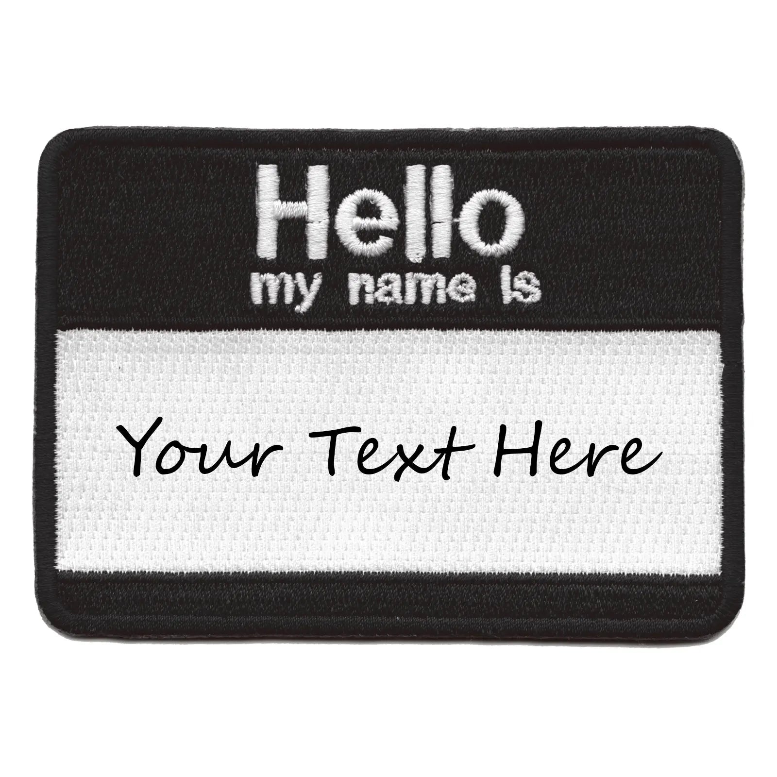 Personalized Customizable Nametag Embroidered Iron On Patch 