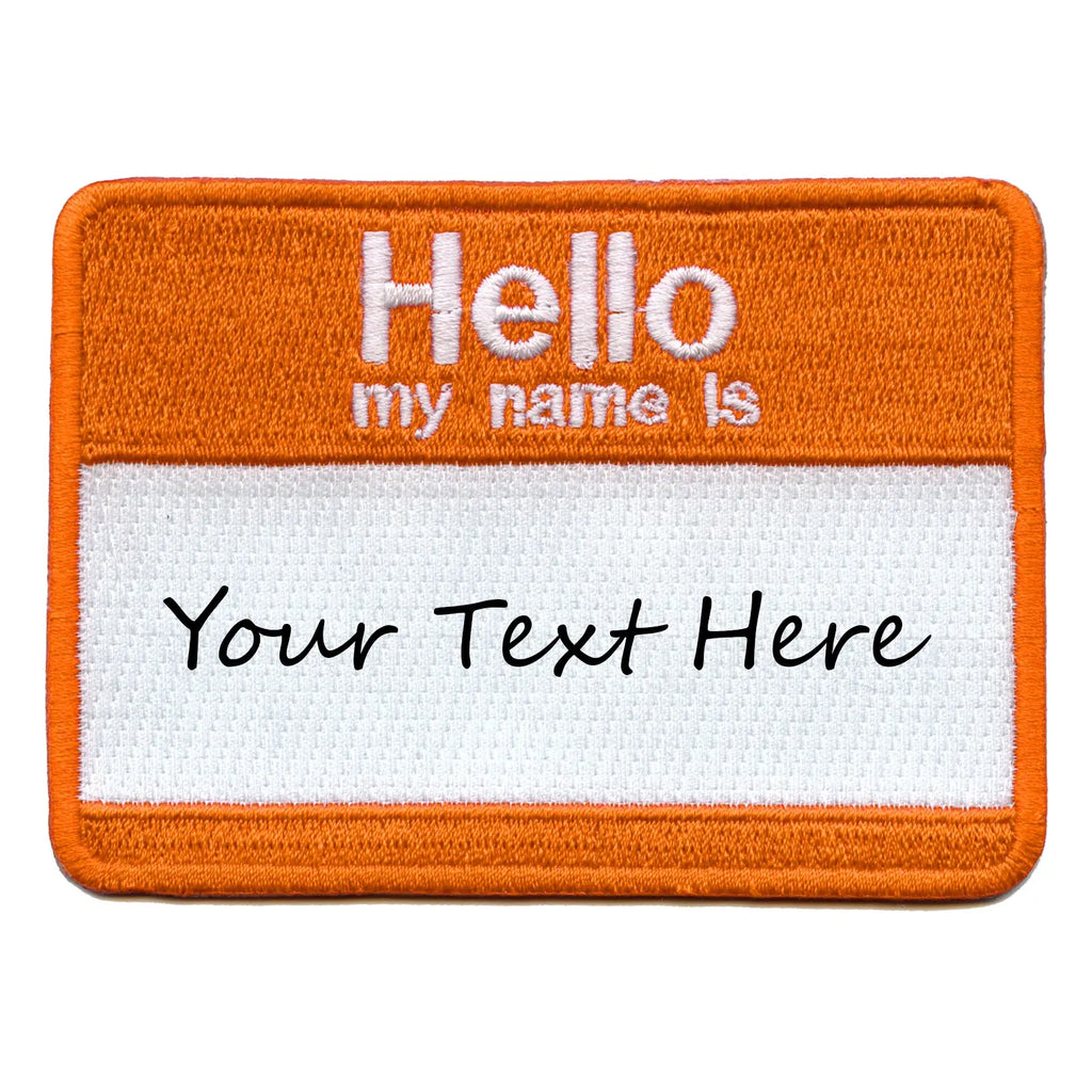 Personalized Customizable Nametag Embroidered Iron On Patch 