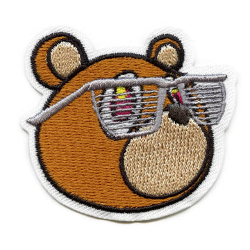 YZY Drop Out Bear Wearing Shades Iron On Applique Patch