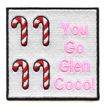 You Go Glen Coco Patch With Candy Canes Embroidered Iron On