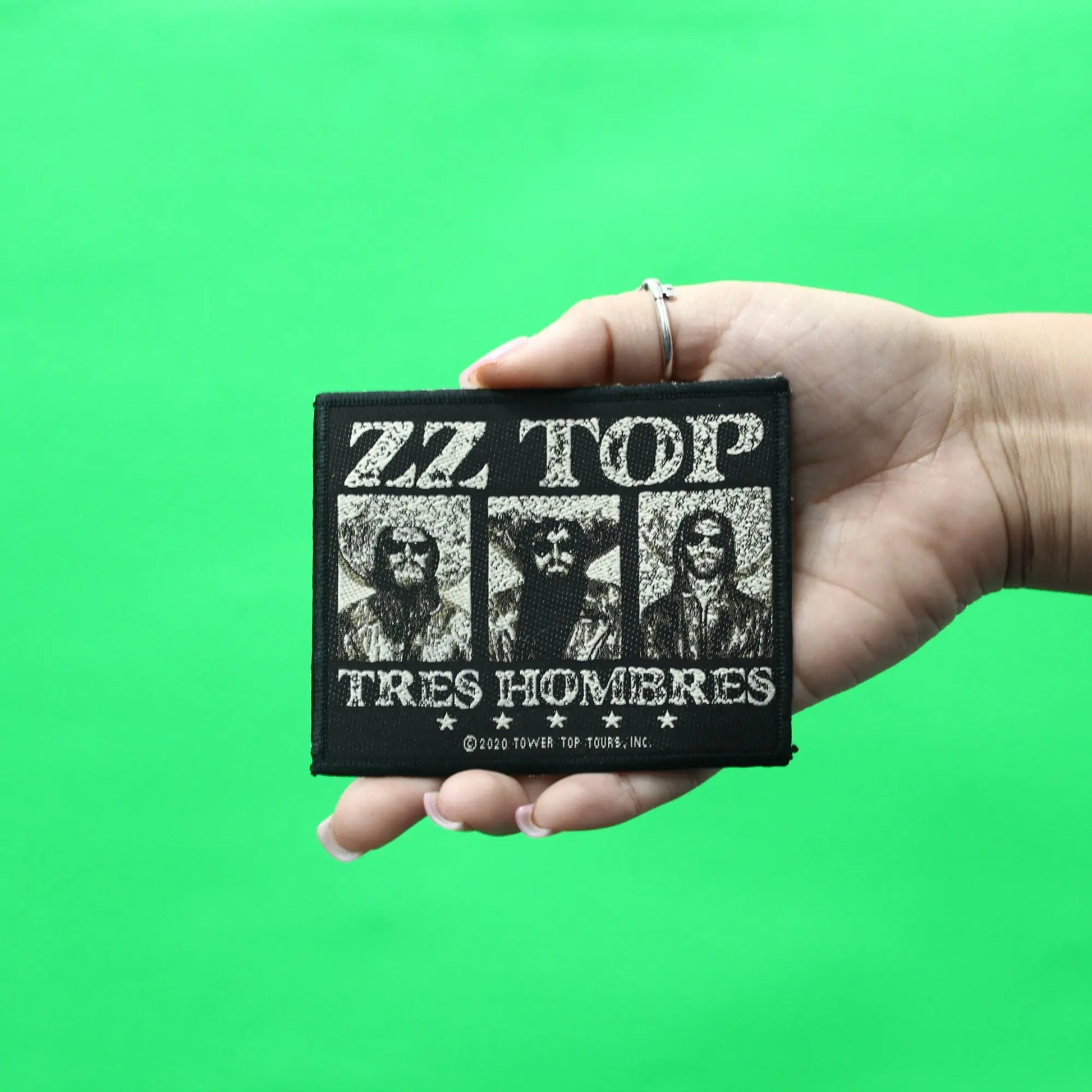 ZZ Top Tres Hombres Patch Classic Rock Band Woven Iron On