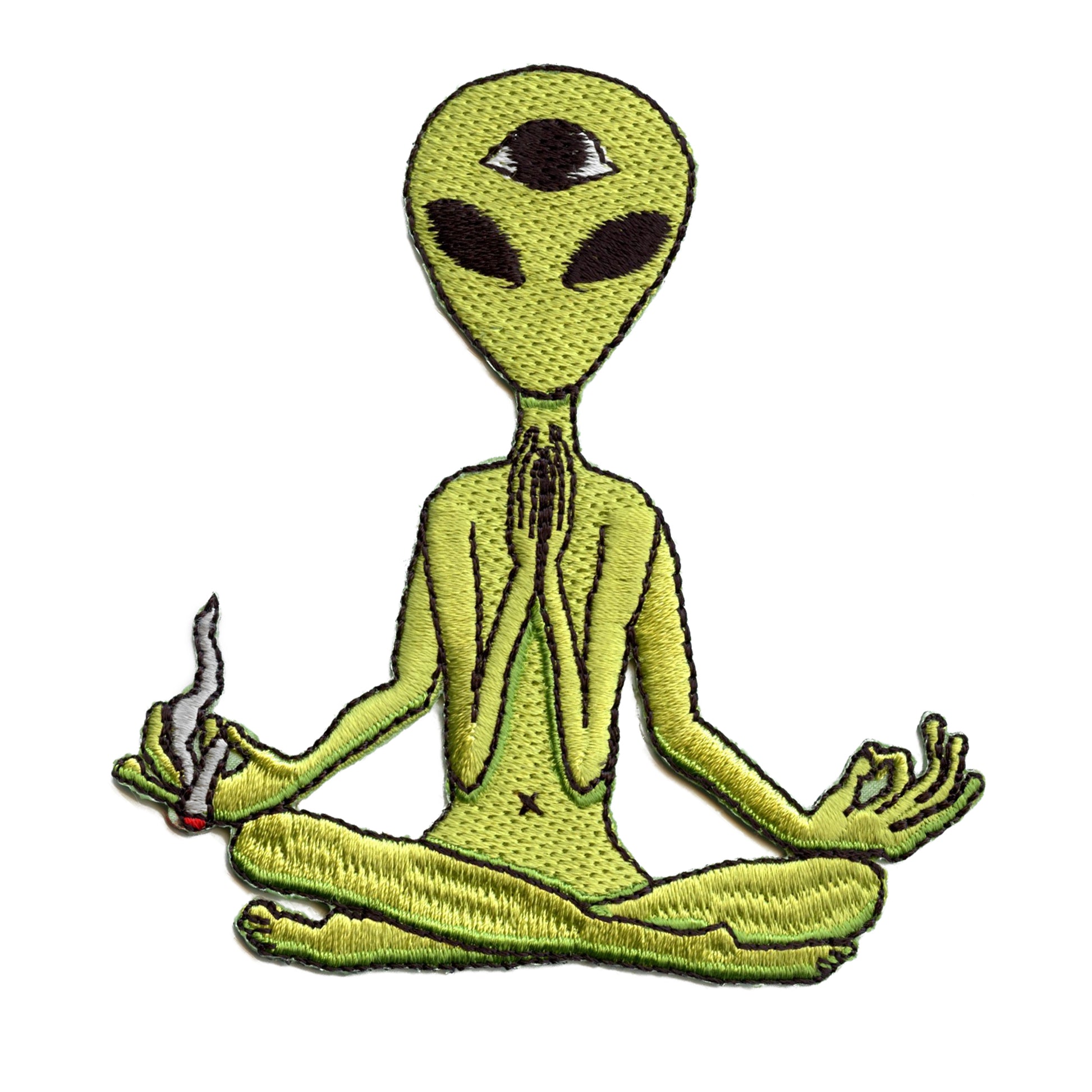 Zen Alien Patch Joint In Hand Embroidered Iron On 