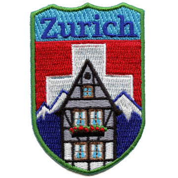 Zurich Switzerland Shield Embroidered Iron On Patch 