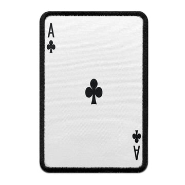 Ace Of Clubs Card FotoPatch Game Deck Embroidered Iron On 