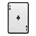 Ace Of Clubs Card FotoPatch Game Deck Embroidered Iron On 