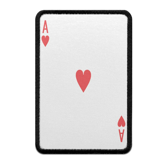 Ace Of Hearts Card FotoPatch Game Deck Embroidered Iron On 