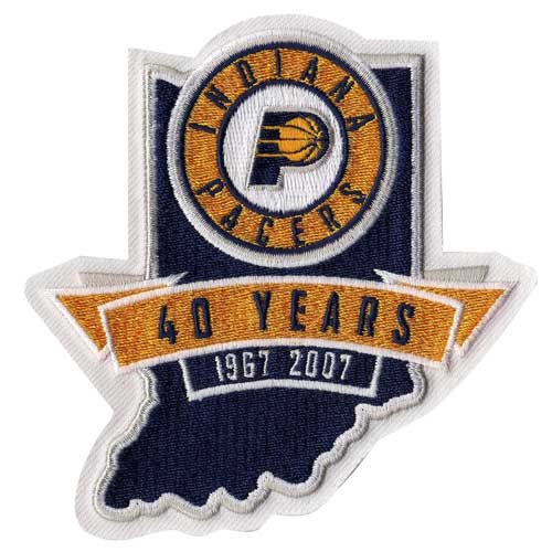 Indiana Pacers 40th Anniversary Logo Patch (2006-07) 