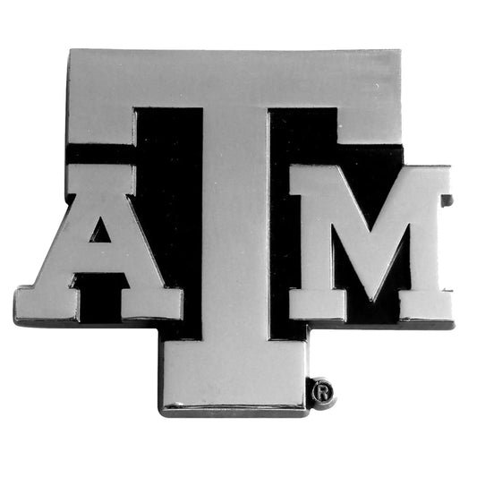 Texas A&M Aggies Premium Solid Metal 3-D Chrome Emblem 