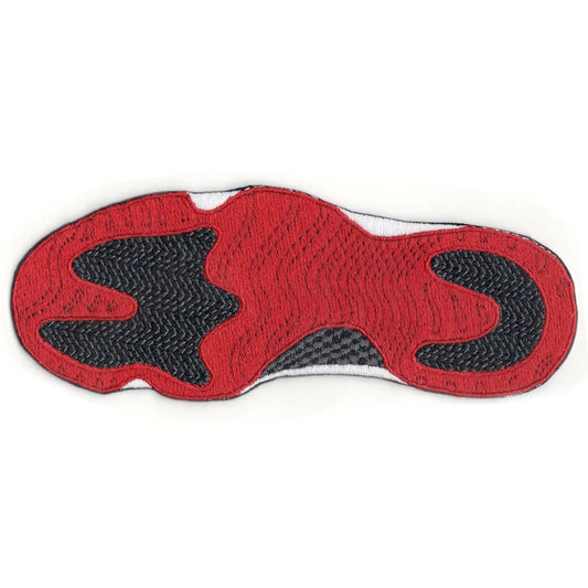 Red Sneaker ELEVEN Shoe Foot Print Soul Iron On Patch 