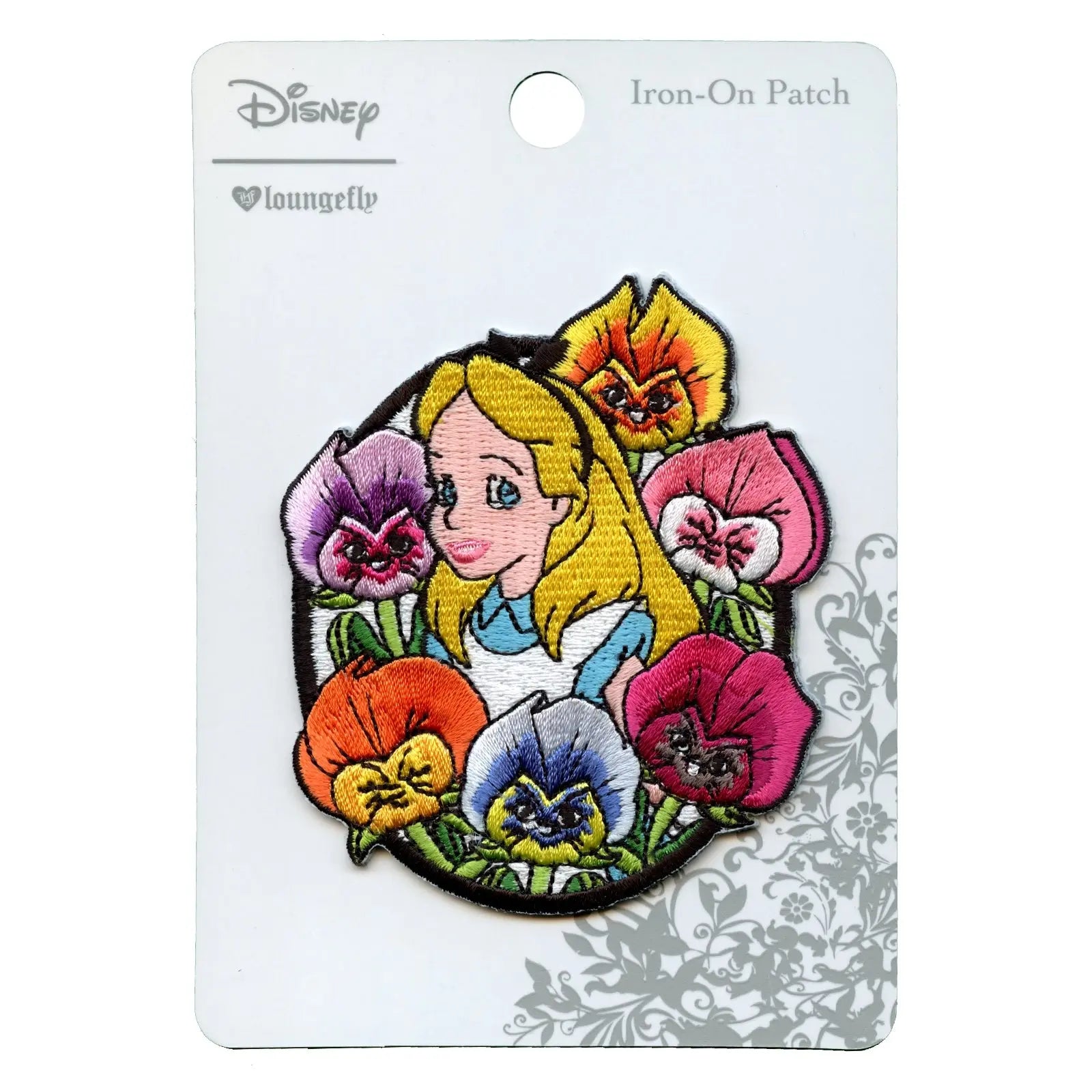 Alice In Wonderland Flowers Disney Iron on Patch 