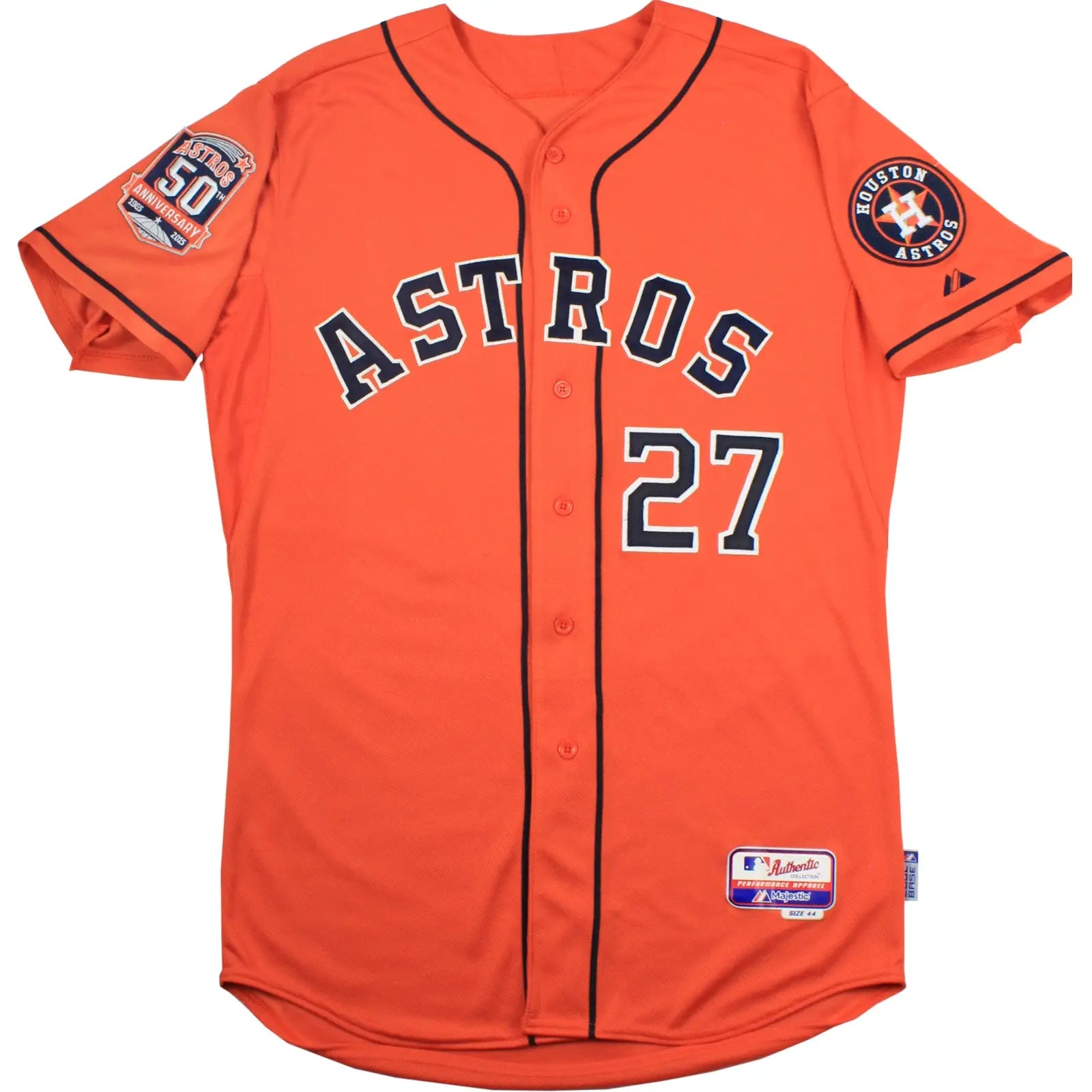 Houston Astros José Altuve #27 Autographed Orange Authentic Team Issued Jersey 